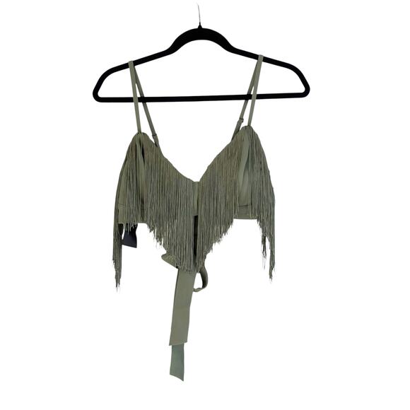 Andrea Iyamah Obi Bralette Fringe Top Size XL NWT - Picture 9 of 11